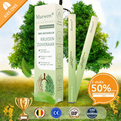 Officiële winkel✨𝗠𝘂𝒓𝑤𝗈𝗇® Botanische koningskaars longreinigingsdiffuser (🫁 Hoest, faryngitis, kortademigheid, slijm, verstopte neus, bronchitis, allergische symptomen, longongemak)1