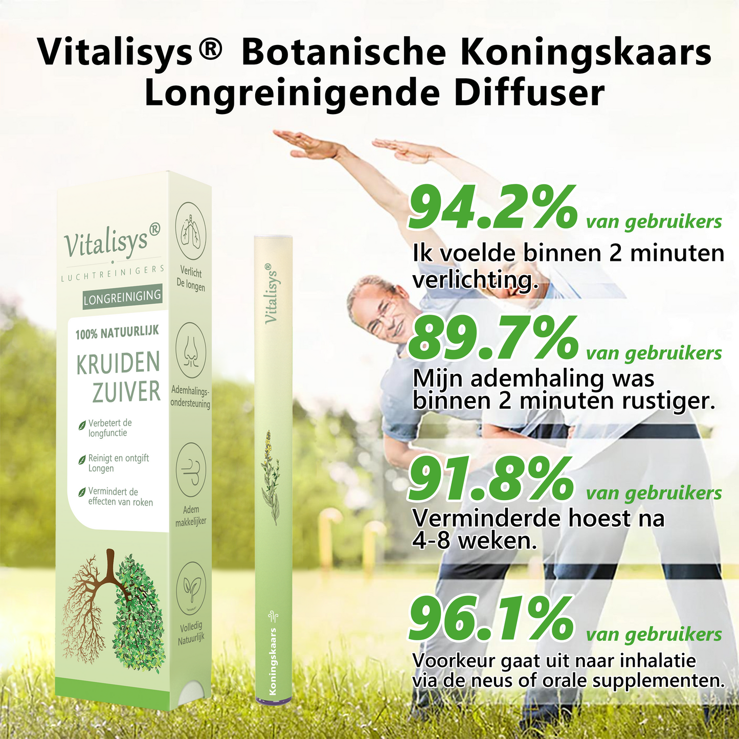 Officiële winkel✨𝗠𝘂𝒓𝑤𝗈𝗇® Botanische koningskaars longreinigingsdiffuser (🫁 Hoest, faryngitis, kortademigheid, slijm, verstopte neus, bronchitis, allergische symptomen, longongemak)3🎁